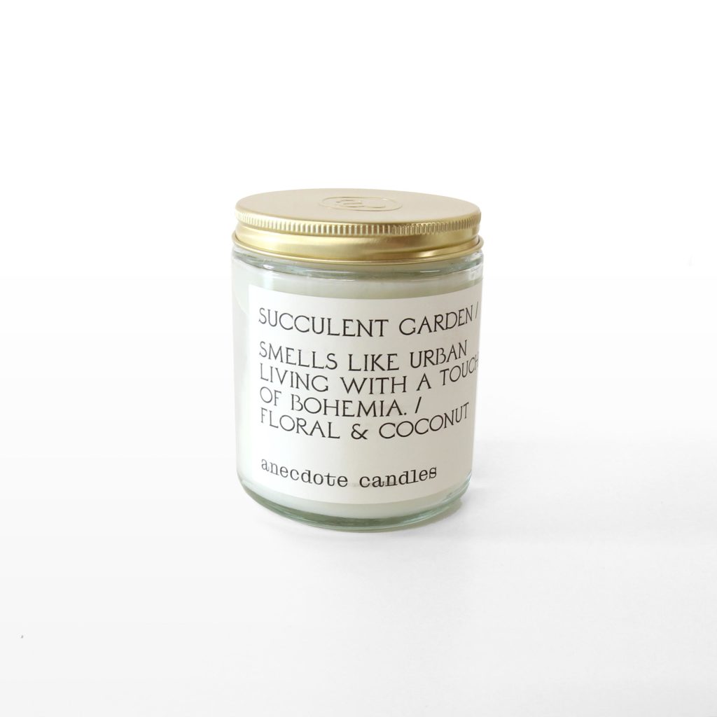 Succulent Garden Glass Jar Candle